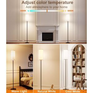 LED Floor Lamp for Living Room, Dimmable Standing Lamps with Foot Switch